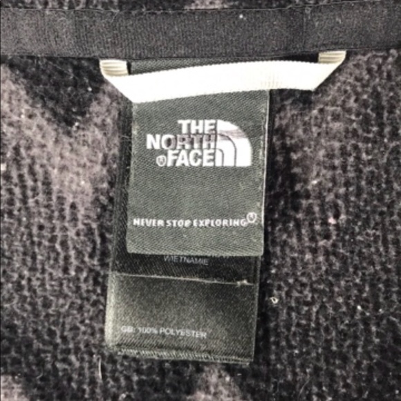 North Face Black Grey Zip Zag Print Zip Up Jacket - Picture 6 of 8